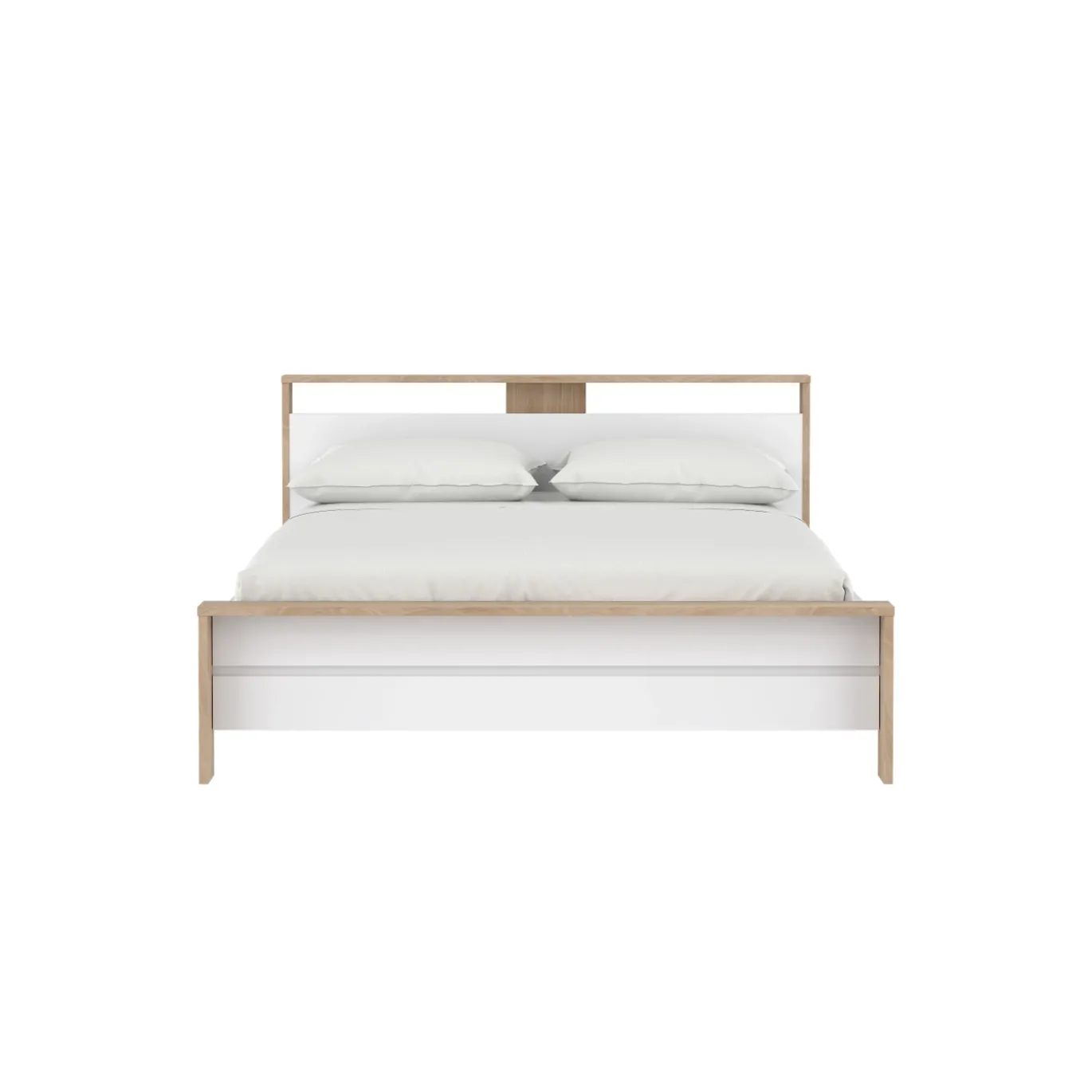 Bed Next Jackson Hickory Wit Hoogglans A 170x225cm - Giga Living