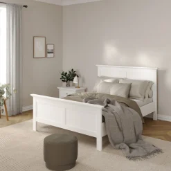 Bed Paris Wit Met Lattenbodem 140x200cm - Giga Living