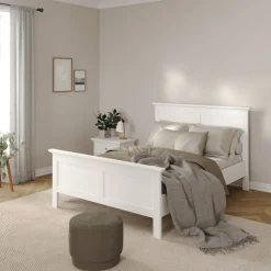 Bed Paris Wit Met Lattenbodem 140x200cm - Giga Living