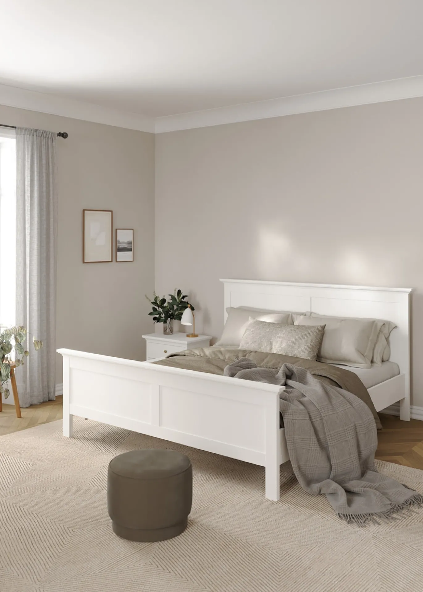 Bed Paris Wit Met Lattenbodem - Giga Living