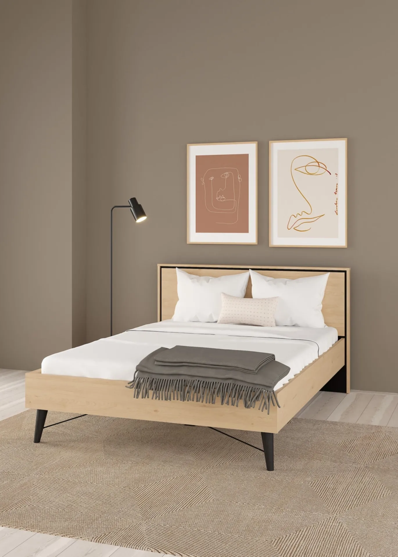 Bed Ry Jackson Hickory B 140x200cm - Giga Living