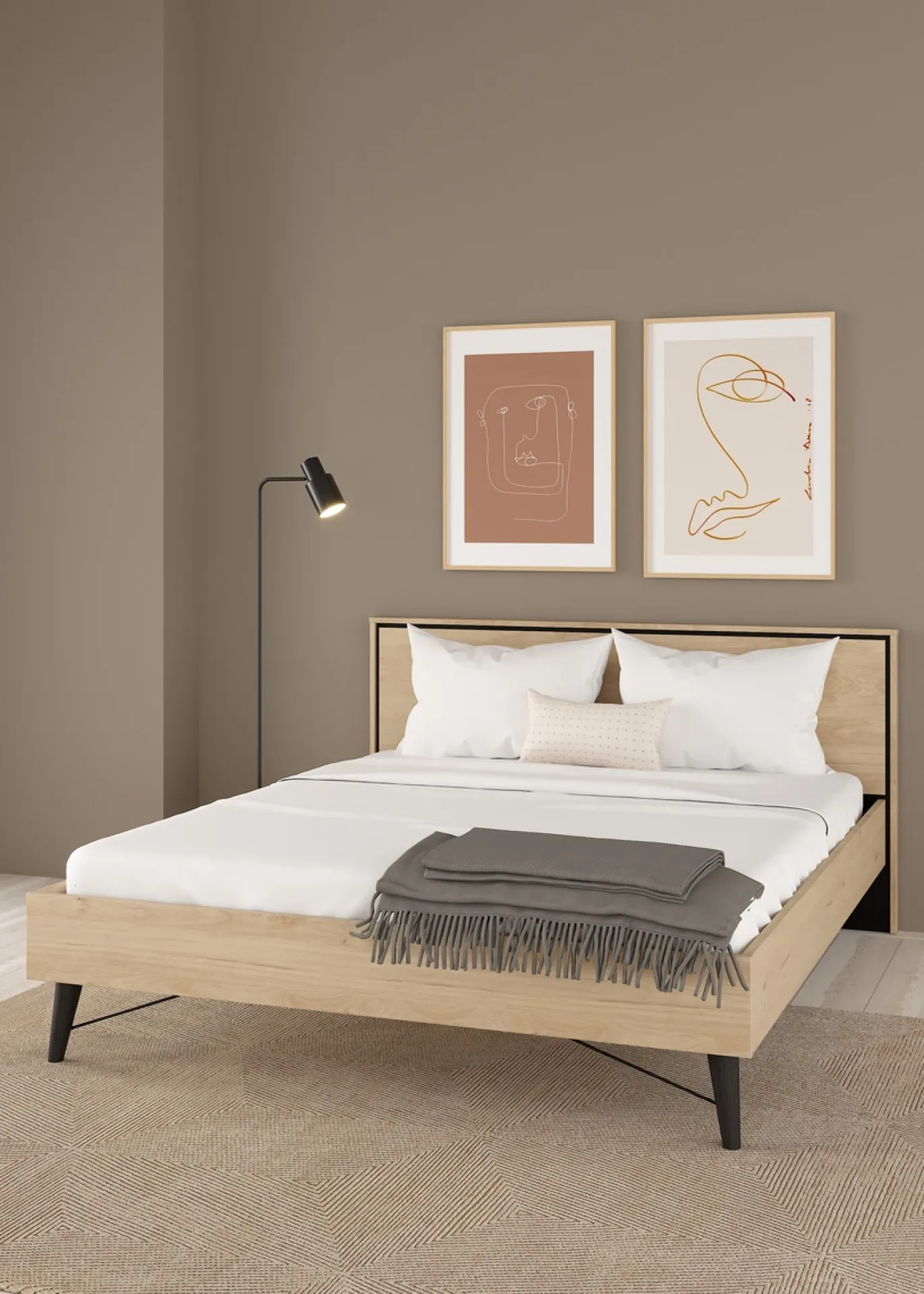 Bed Ry Jackson Hickory 180x200cm - Giga Living