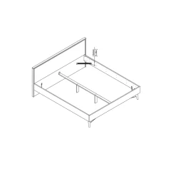Bed Ry 180x200cm Hickory - Giga Living