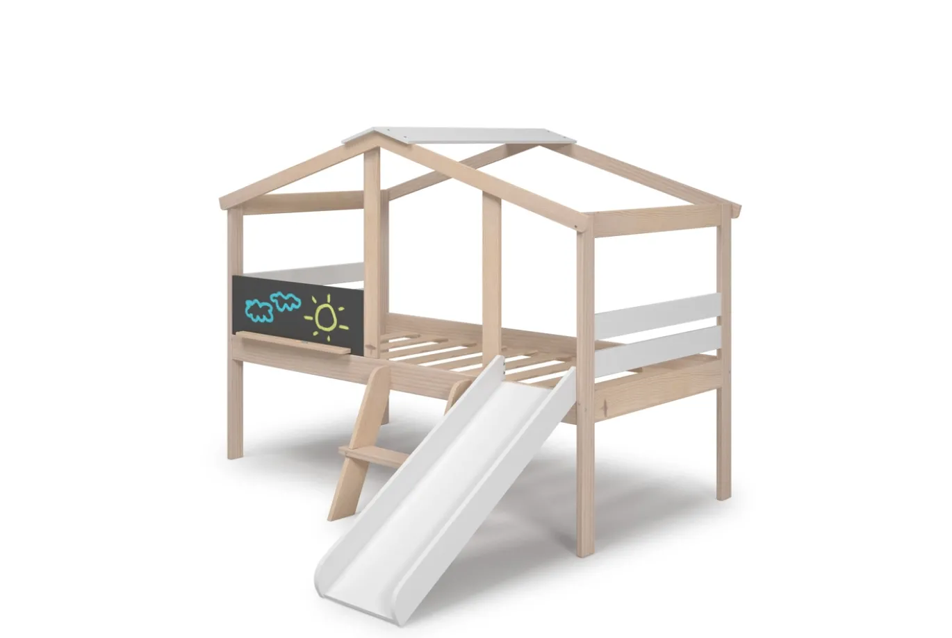 Bed 90 Tobogan Wit Wax/wit - Giga Meubel