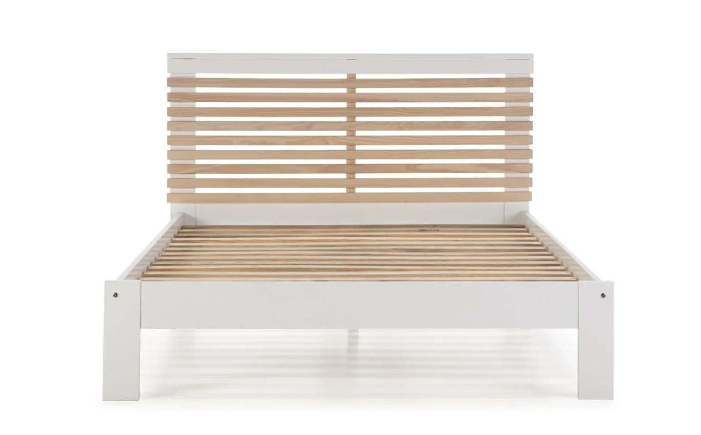 Bed Vectra 140x190 Wit Wax Met Latten Set - Giga Meubel