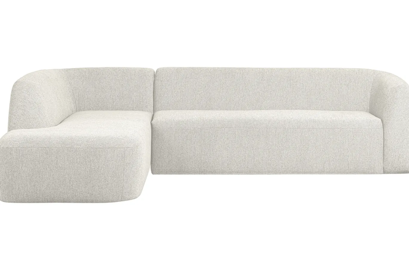 BePureHome Hoekbank Sloping Links Pearl Melange