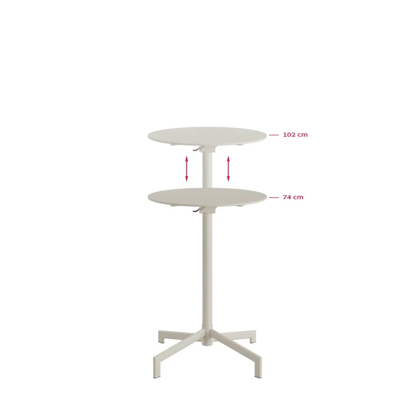 BEST Terras/statafel | Verstelbaar In 2 Hoogtes Versa Beige