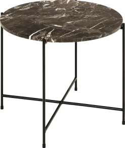 Bijzettafel Arvid Marmer Bruin Ø52cm - Giga Living