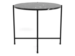 Bijzettafel Arvid Marmer Zwart Ø52cm - Giga Living