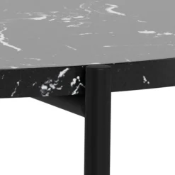 Bijzettafel Arvid Marmer Zwart Ø52cm - Giga Living