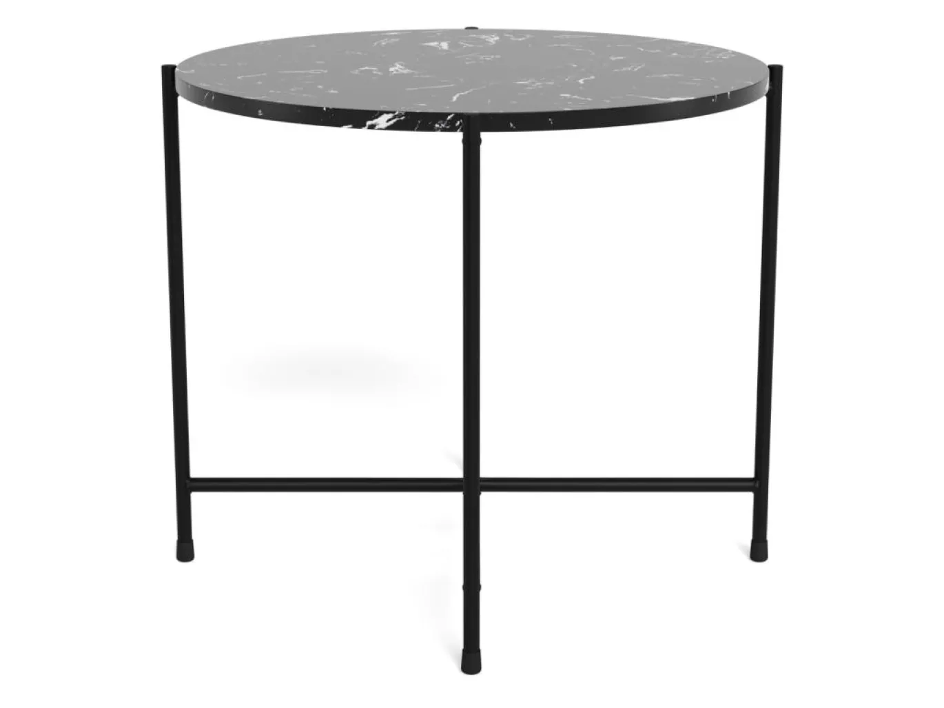 Bijzettafel Arvid Marmer Zwart Ø52cm - Giga Living