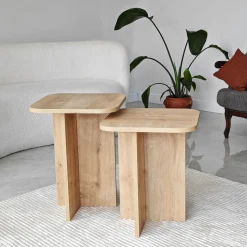 Bijzettafel Blues Naturel Set van 2