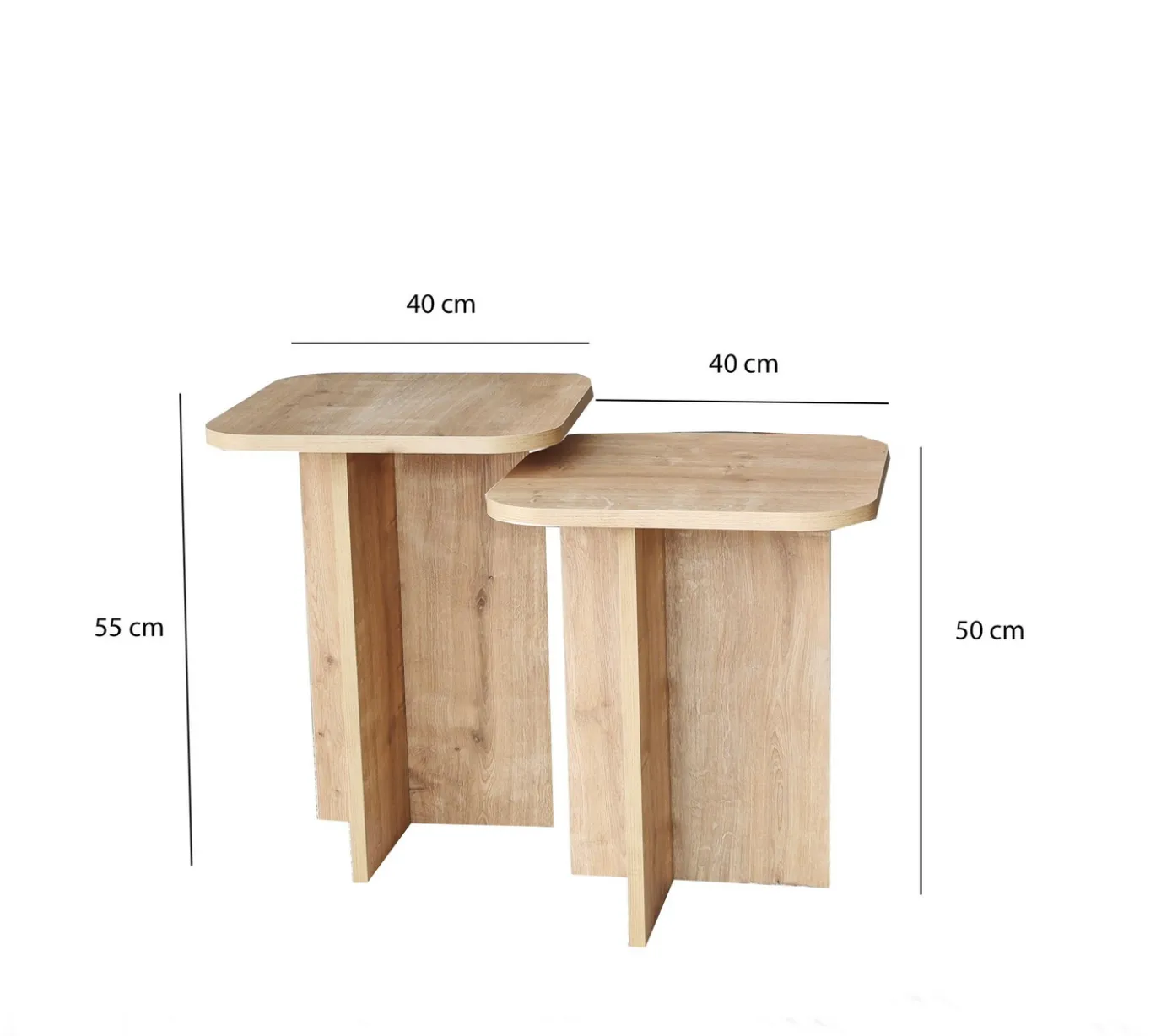 Bijzettafel Blues Naturel Set van 2