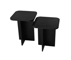 Bijzettafel Blues Zwart Set van 2