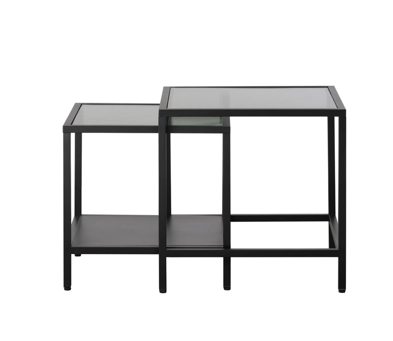 Bijzettafel Bronco Set Zwart Metaal - Giga Living