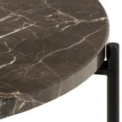 Bijzettafel Cardinham Marmer Bruin Ø52x40cm - Giga Living
