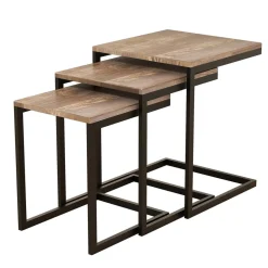 Bijzettafel Ege Grenen Walnoot