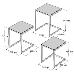 Bijzettafel Ege Grenen Walnoot