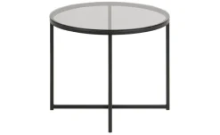 Bijzettafel Elora Rond Glas Smoke Ø55cm - Giga Living