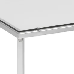 Bijzettafel Elora Vierkant Glas Transparant 50cm - Giga Living