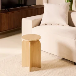 Bijzettafel Felix Naturel Ø45cm - Giga Meubel