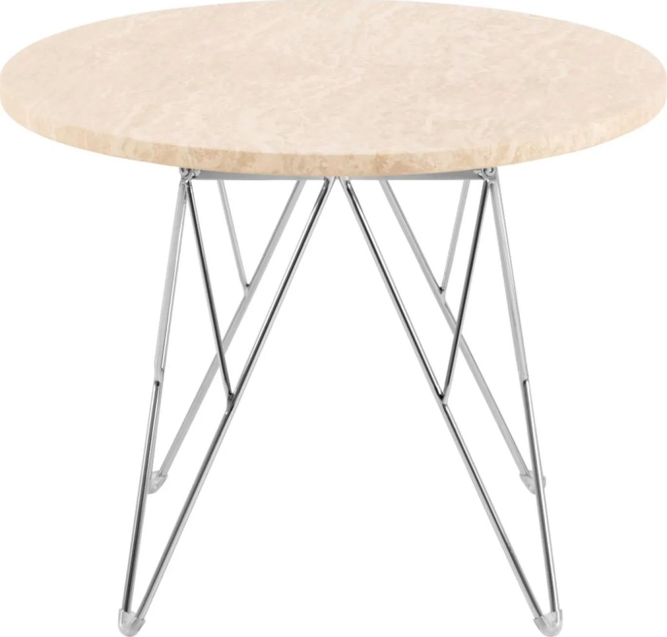 Bijzettafel Hermanson Beige Ø55x41,4cm Travertin - Giga Living