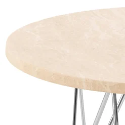 Bijzettafel Hermanson Beige Ø55x41,4cm Travertin - Giga Living