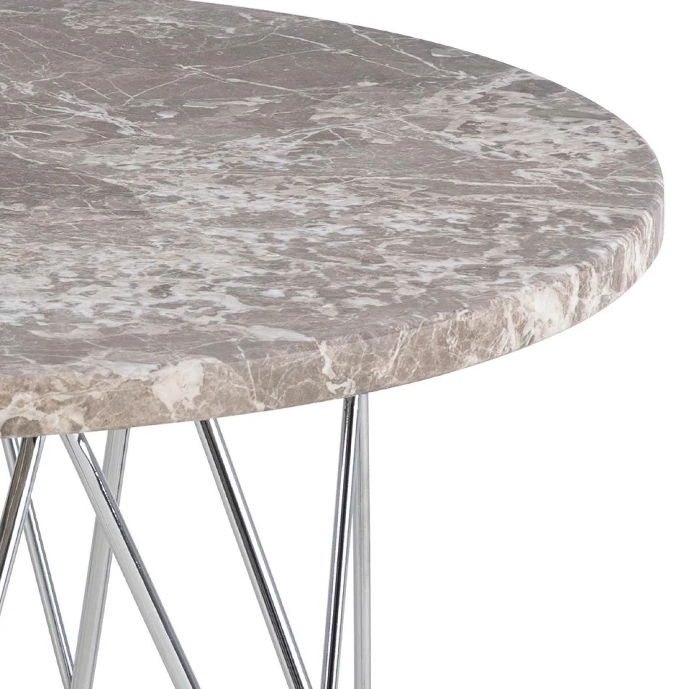 Bijzettafel Hermanson Bruin Ø55x41,4cm Marmer - Giga Living