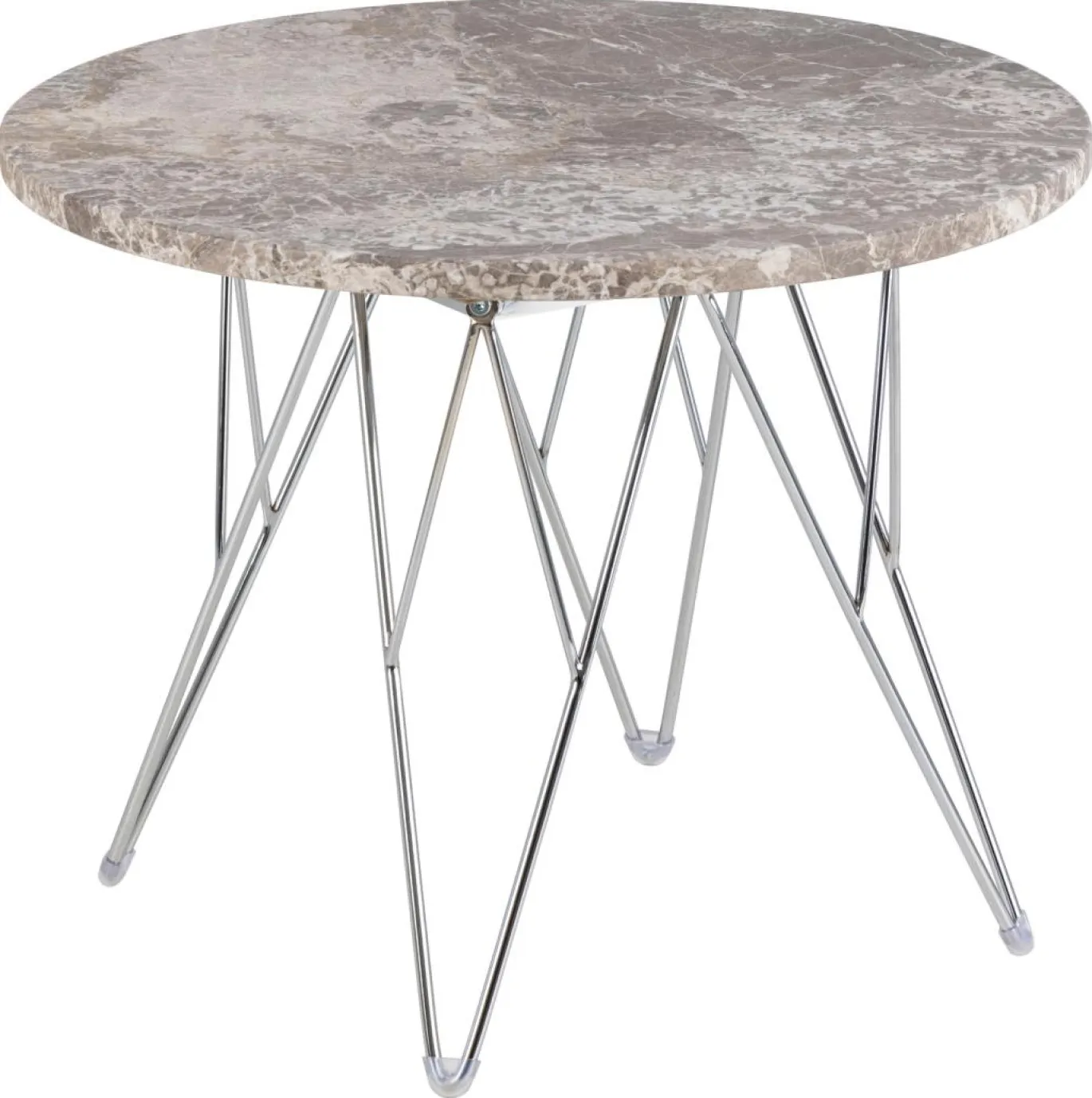 Bijzettafel Hermanson Bruin Ø55x41,4cm Marmer - Giga Living