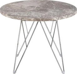 Bijzettafel Hermanson Bruin Ø55x41,4cm Marmer - Giga Living