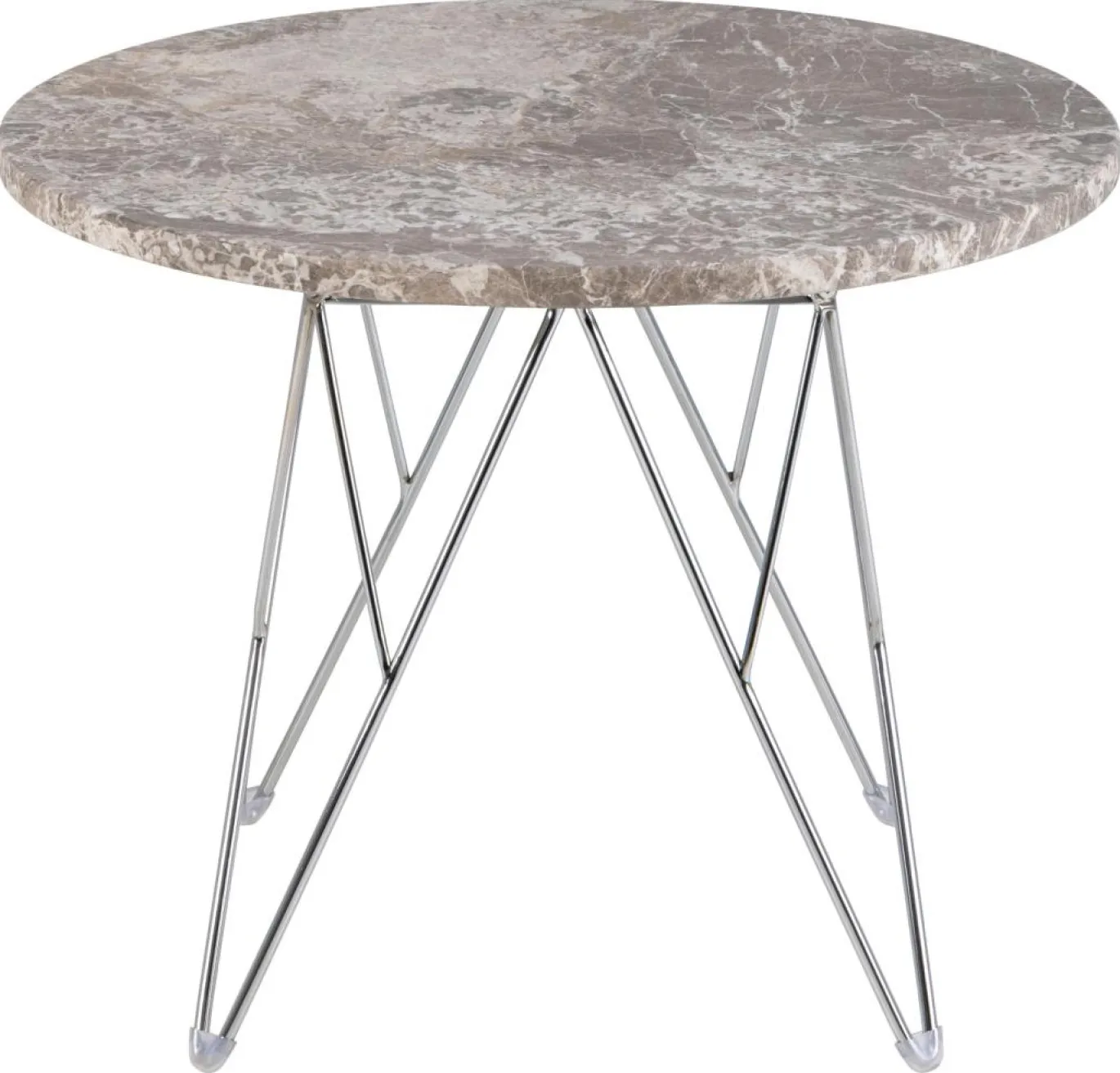 Bijzettafel Hermanson Bruin Ø55x41,4cm Marmer - Giga Living