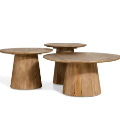 Bijzettafel Mokka Lichtbruin Ø50cm - Giga Meubel