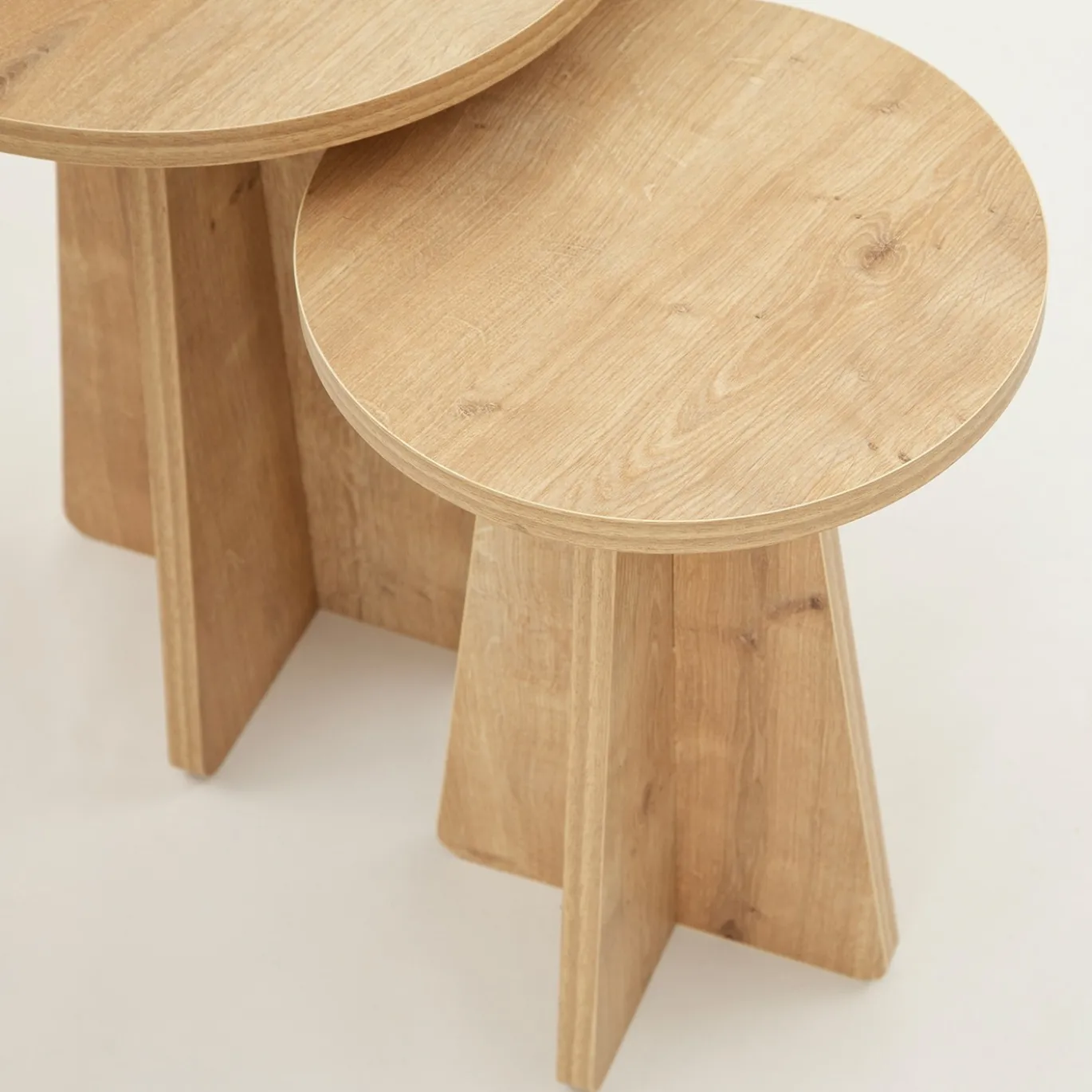 Bijzettafel Mushroom Naturel Set van 2
