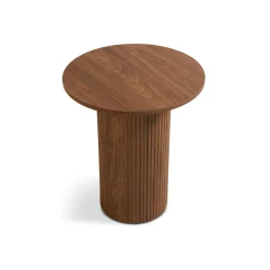 Bijzettafel Nora Walnoot Ø40cm - Giga Meubel