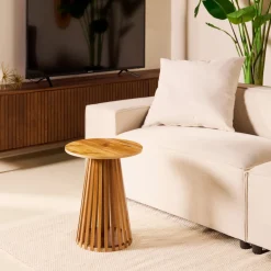 Bijzettafel Phiel Naturel Ø40cm - Giga Meubel