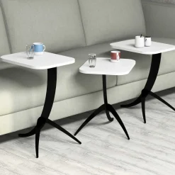 Bijzettafel Pion Wit Set van 3