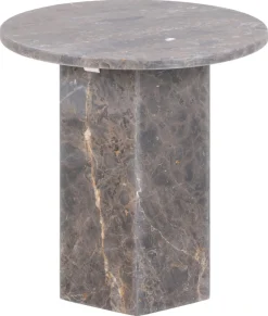 Bijzettafel Rovan Marmer Grijs Marron Ø50x50cm - Giga Living