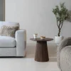 Bijzettafel Salvador Walnoot Rond 50cm - Giga Meubel