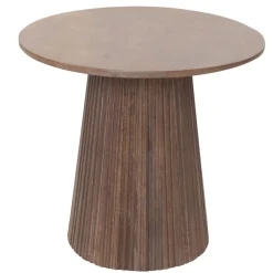 Bijzettafel Salvador Walnoot Rond 50cm - Giga Meubel