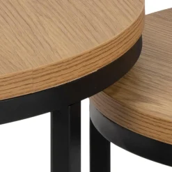 Bijzettafel Solin Set MDF Naturel - Giga Living