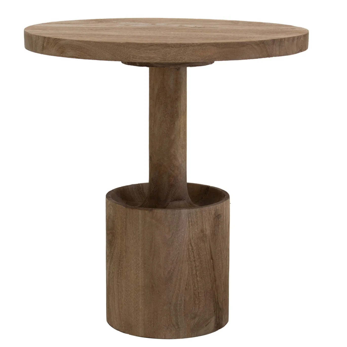 Bijzettafel Stacy Naturel Rond 45cm - Giga Meubel