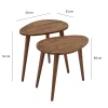 Bijzettafel Sweet Walnoot Set van 2