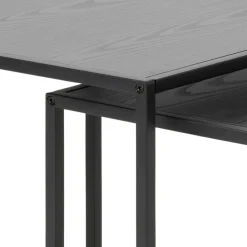 Bijzettafel Vayen Vierkant Zwart Set van 2 50cm - Giga Living
