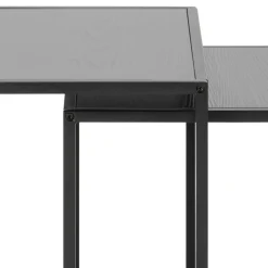 Bijzettafel Vayen Vierkant Zwart Set van 2 50cm - Giga Living