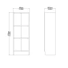 Boekenkast Basic met 2 planken Eikenlook - Giga Living