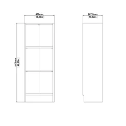 Boekenkast Basic met 2 planken Eikenlook - Giga Living