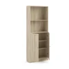 Boekenkast Basic Naturel Open/dicht 79x203cm - Giga Living