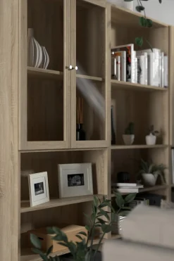 Boekenkast Basic Naturel Open 79x203cm - Giga Living