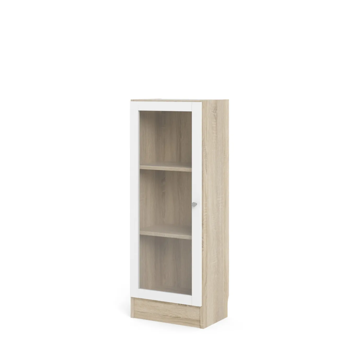 Boekenkast Basic Naturel/wit Glas 41x107cm - Giga Living