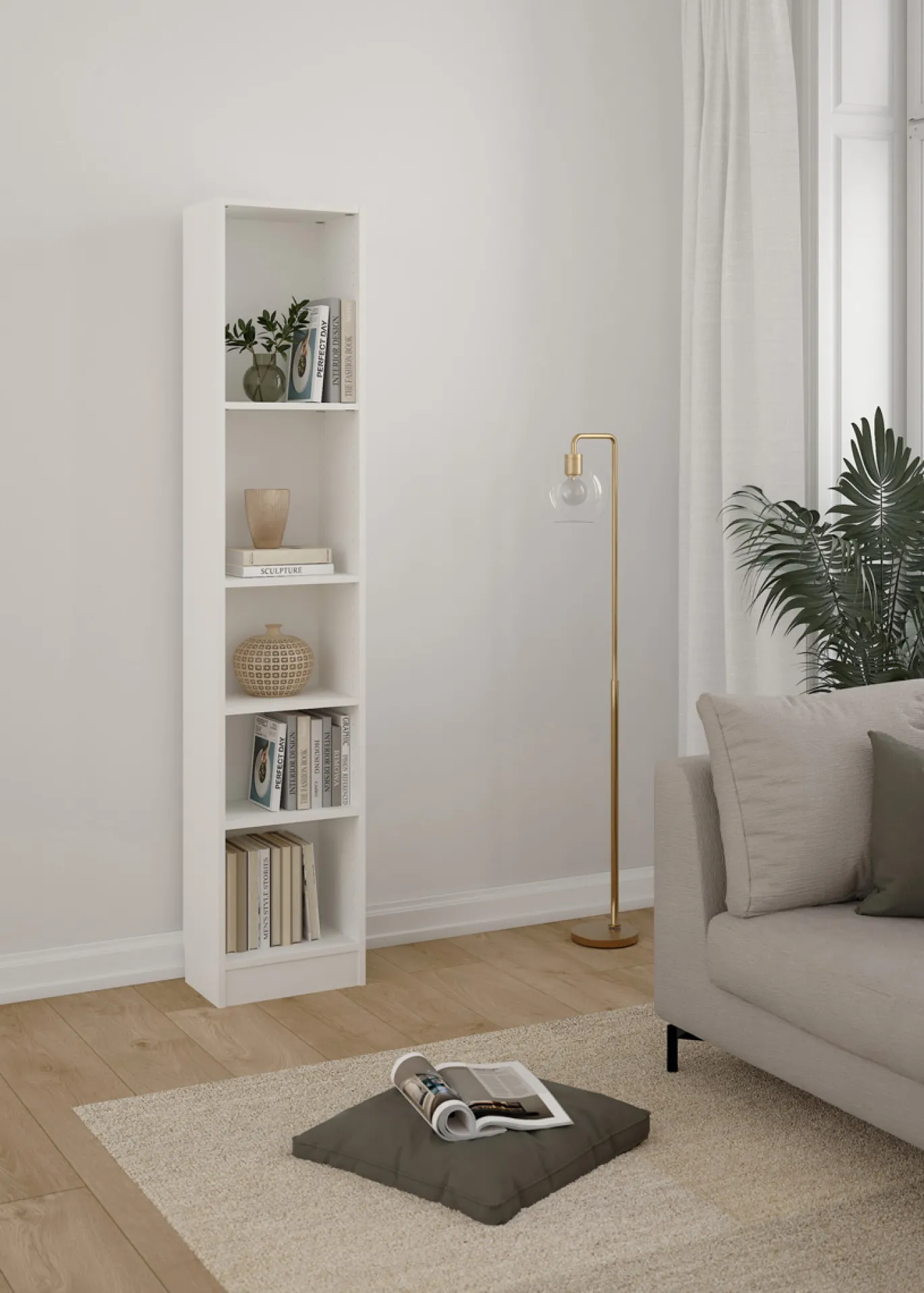 Boekenkast Basic Wit 40cm - Giga Living